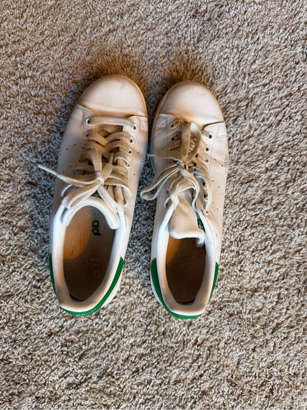 adidas White and Green Men’s Low-Top Sneakers